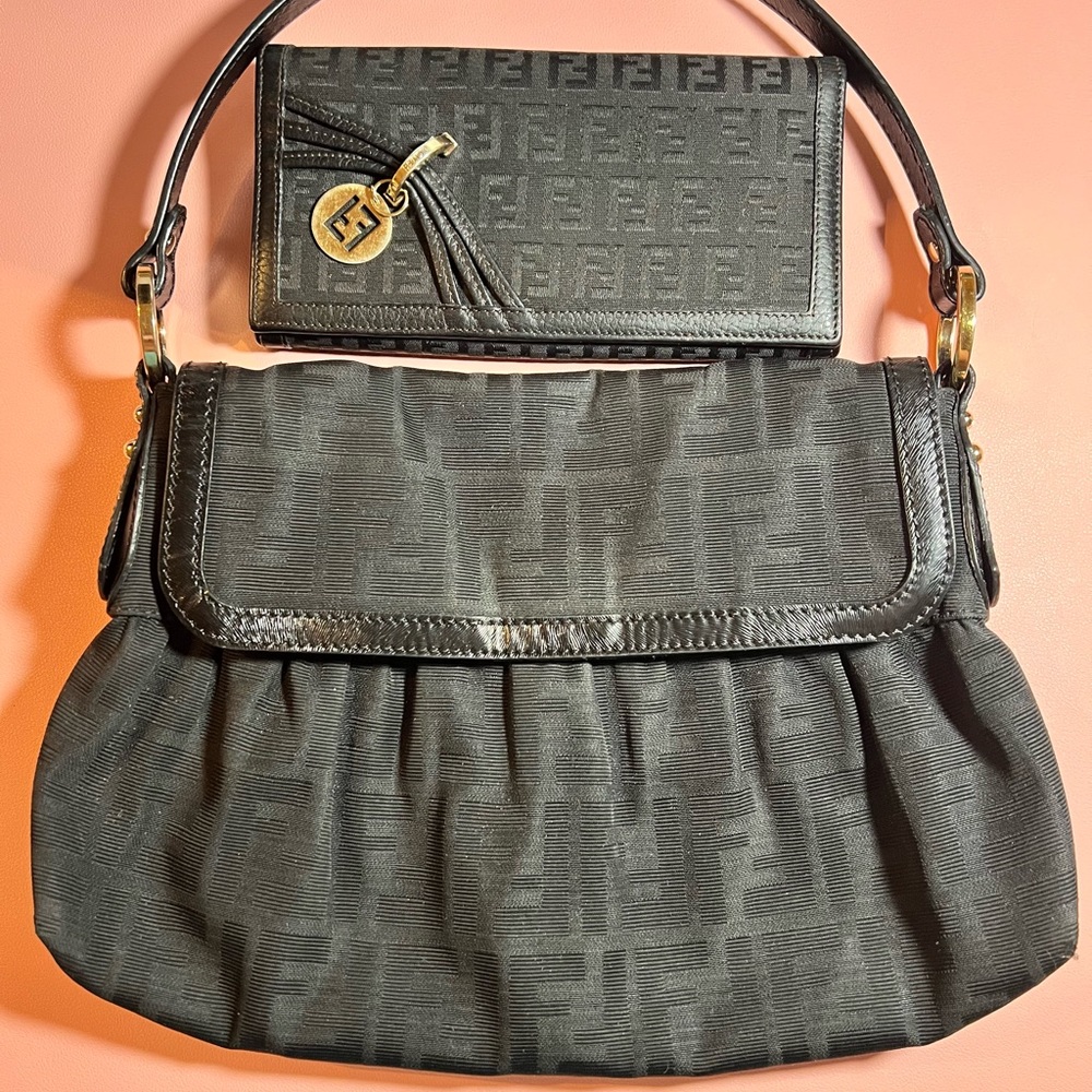 Fendi shoulder bag and wallet.